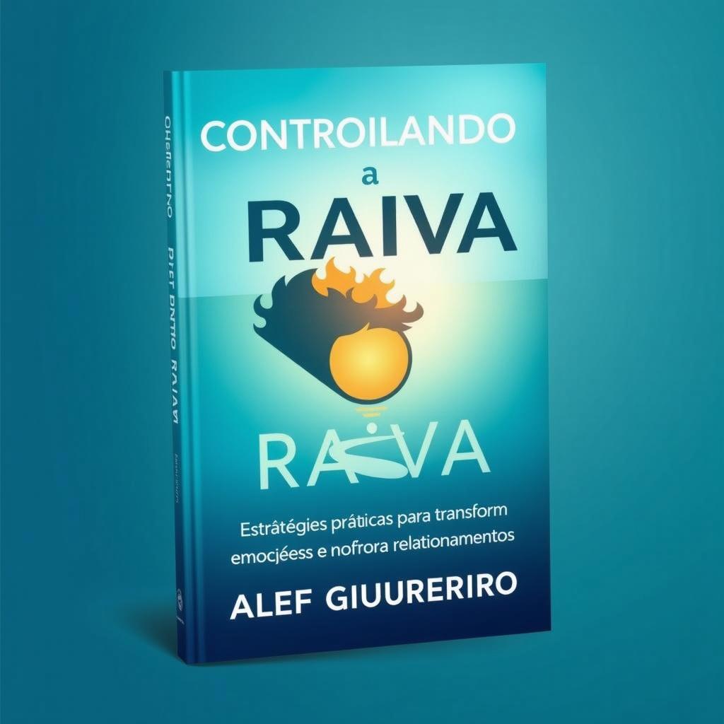 3D rendered book cover featuring the title 'Controlando a Raiva'