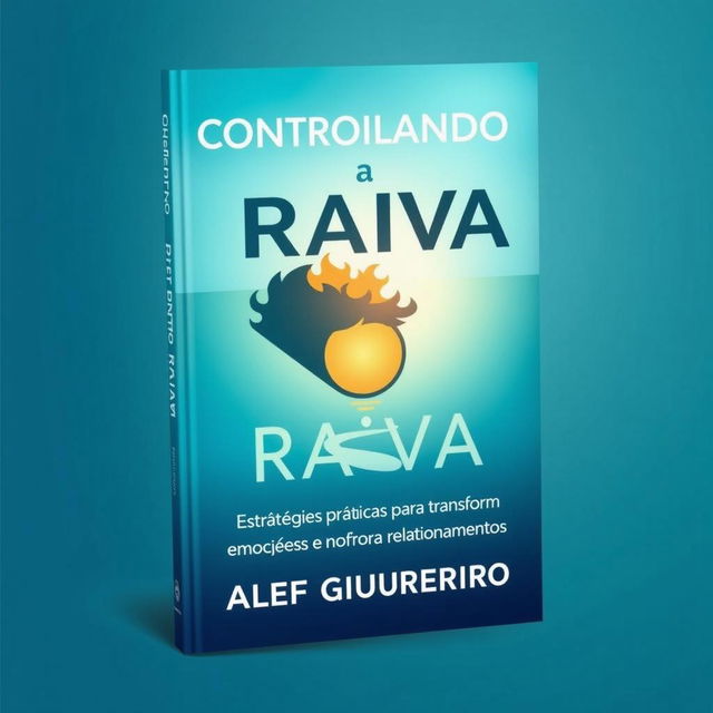 3D rendered book cover featuring the title 'Controlando a Raiva'