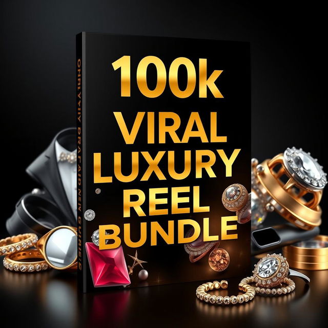 A stunning ebook cover for '100k Viral Luxury Reel Bundle'