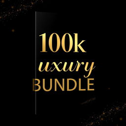 A captivating ebook cover for '100k Viral Luxury Reel Bundle' with a sleek and modern design