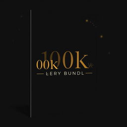 A captivating ebook cover for '100k Viral Luxury Reel Bundle' with a sleek and modern design