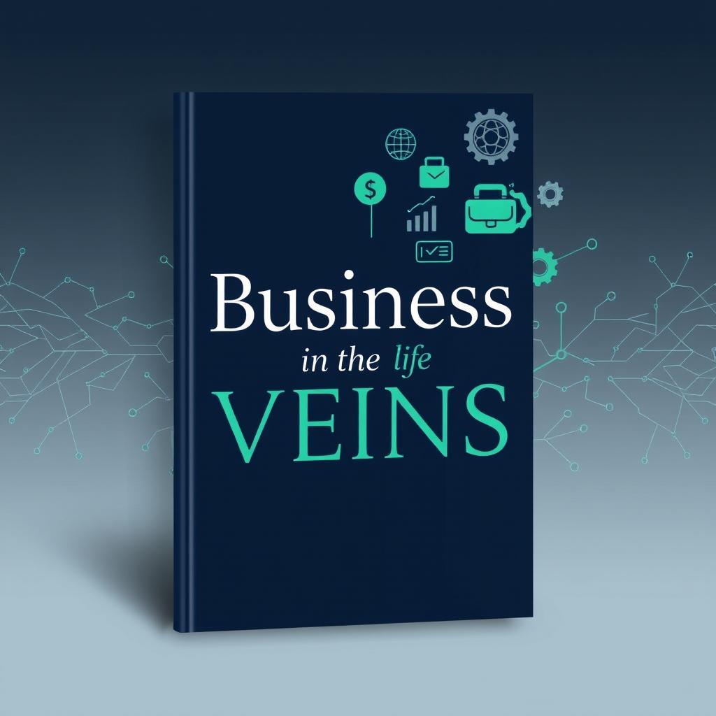 A captivating eBook cover for a book titled "Business in the Veins