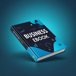 A visually engaging 3D representation of a business ebook, with a sleek and modern design