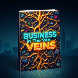 A 3D ebook cover design titled "Business in the Veins"