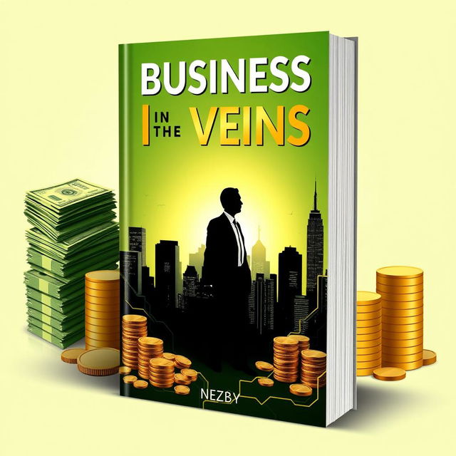 A captivating book cover design for 'Business in the Veins'