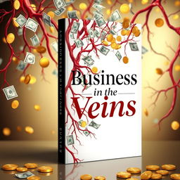 A captivating book cover design for the title 'Business in the Veins'