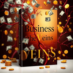 A captivating book cover design for the title 'Business in the Veins'