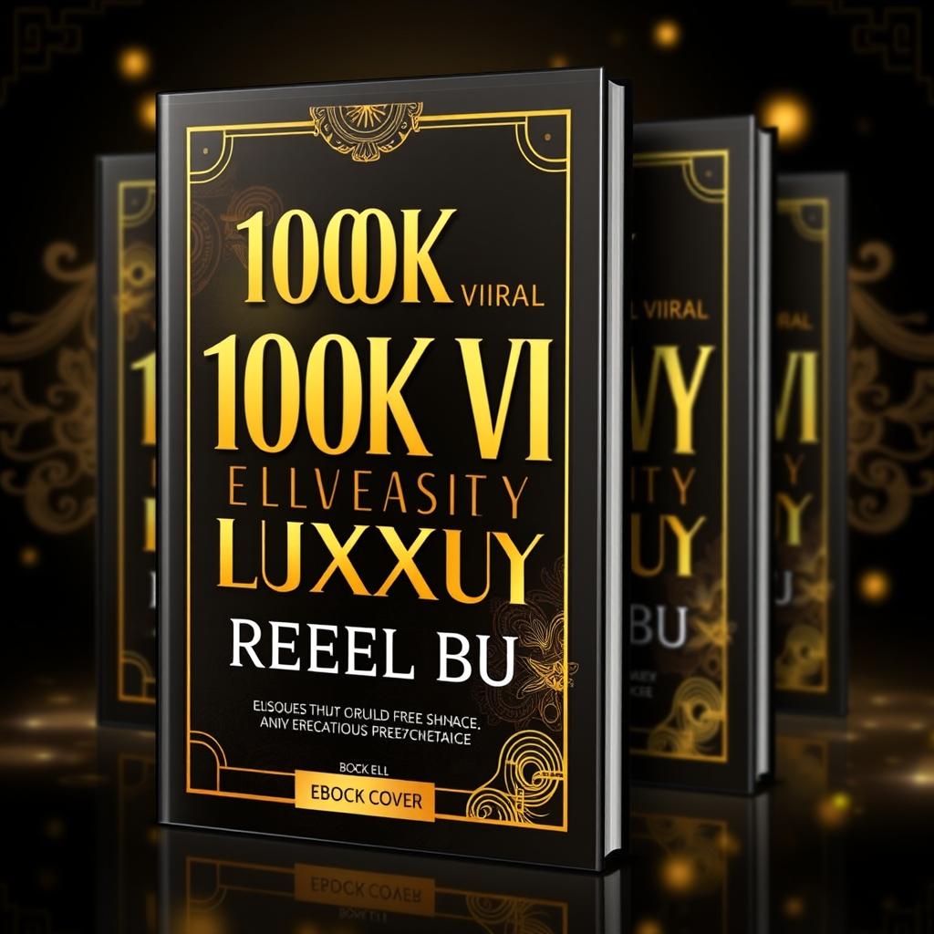 An elegant and luxurious eBook cover for the '100k Viral Luxury Reel Bundle'