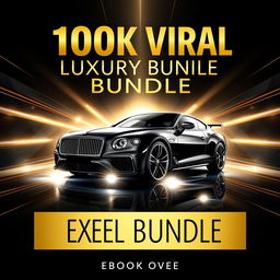 A captivating eBook cover design for the '100k Viral Luxury Reel Bundle'