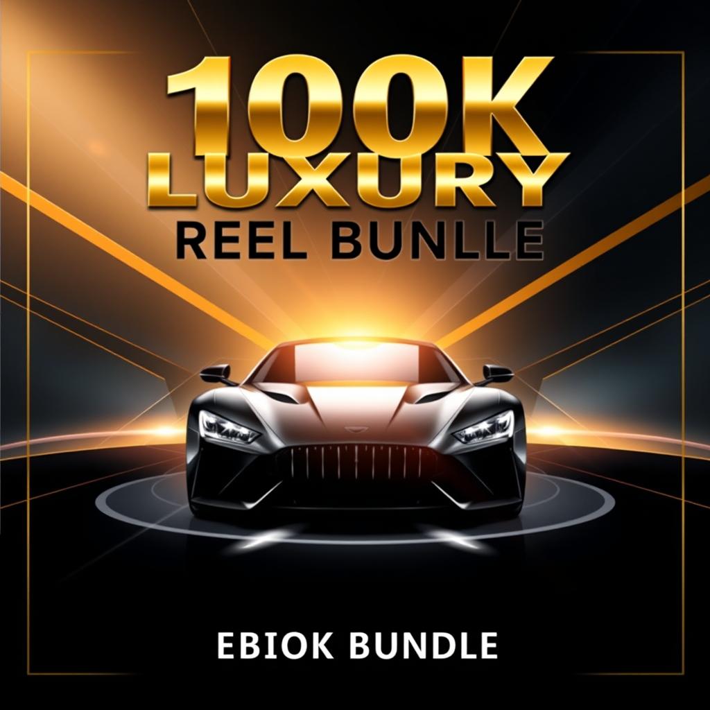 A captivating eBook cover design for the '100k Viral Luxury Reel Bundle'