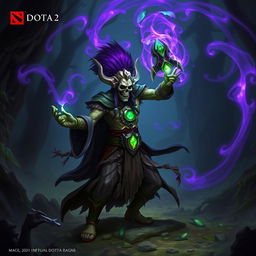 Witch Doctor from Dota 2 casting a spell on the battlefield