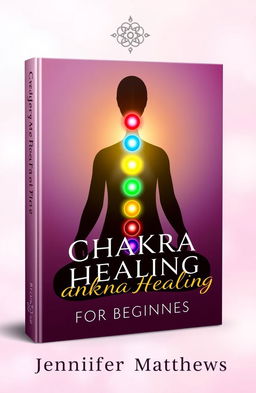 A metaphysical book cover for "Chakra Healing for Beginners" by Jennifer Matthews