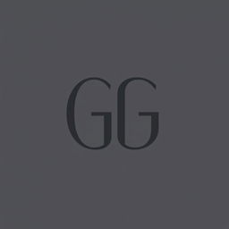 A monogram design featuring the letters GG intertwined in a sleek, minimalist serif font