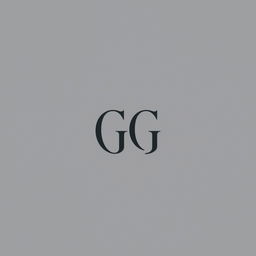 A monogram design featuring the letters GG intertwined in a sleek, minimalist serif font