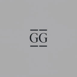 A monogram design featuring the letters GG intertwined in a sleek, minimalist serif font