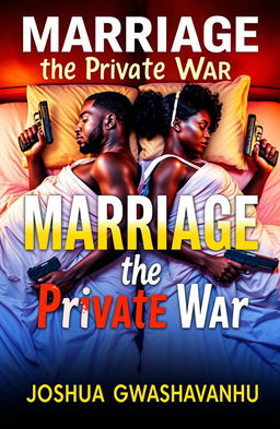 A vibrant and colorful novel cover for the book titled 'Marriage the Private War'