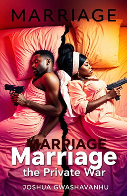 A vibrant and colorful novel cover for the book titled 'Marriage the Private War'