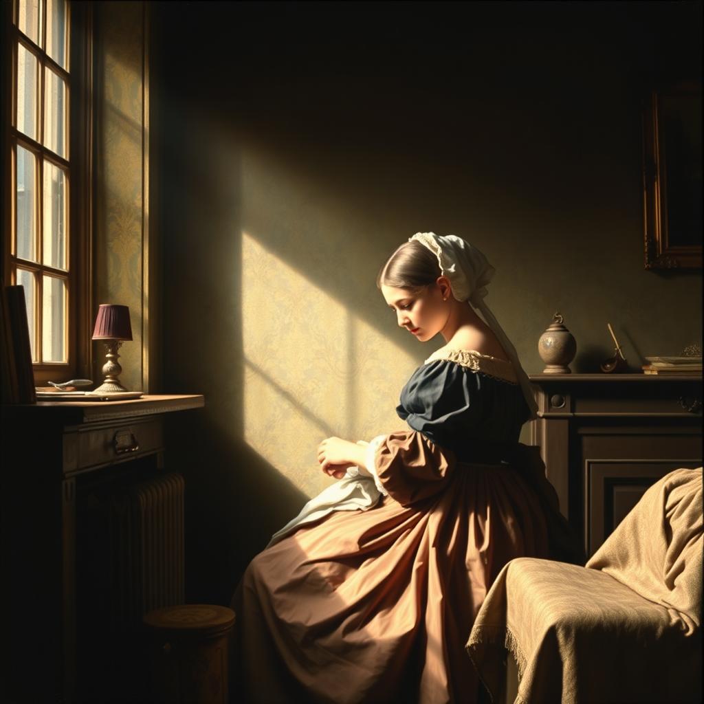 A 17th-century Dutch genre painting in the style of Johannes Vermeer