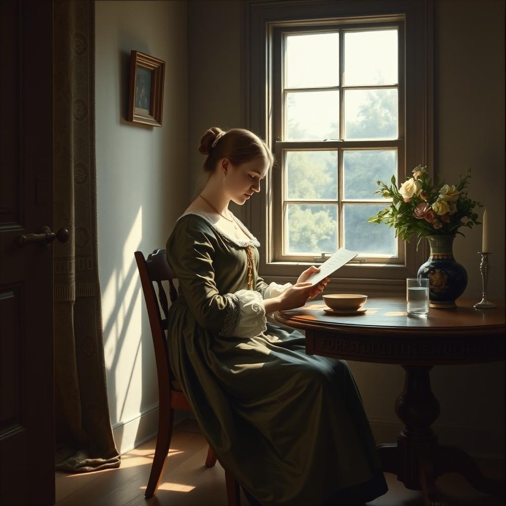 A 17th-century Dutch genre painting in the style of Johannes Vermeer, depicting an intimate indoor scene