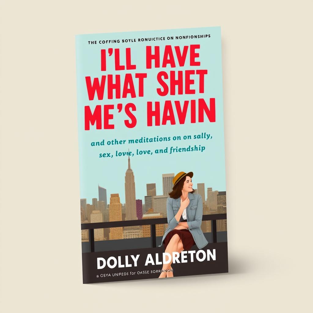 A romance rom-com nonfiction book cover design inspired by the iconic 90s style of "When Harry Met Sally" movie posters