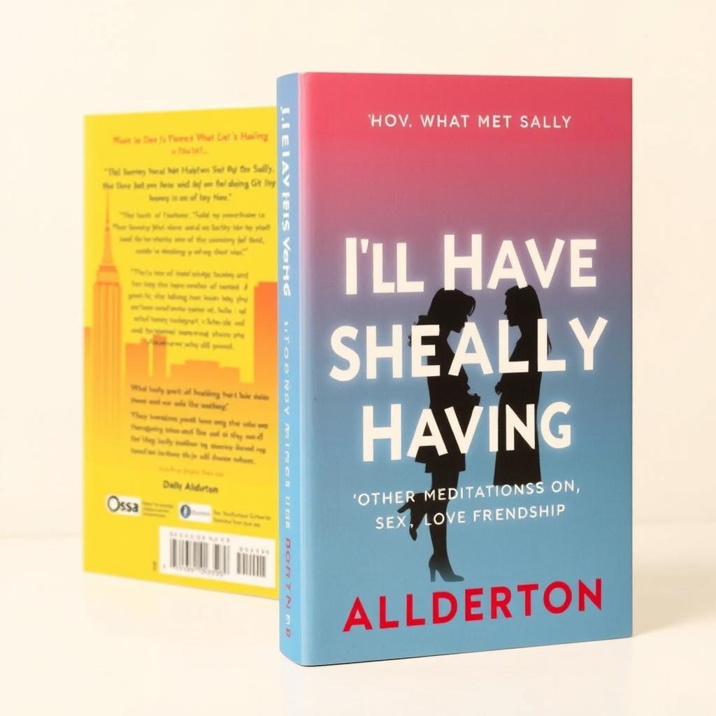 Design a romance rom-com nonfiction book cover with a distinct 90s flair, mirroring the aesthetic of "When Harry Met Sally" movie posters