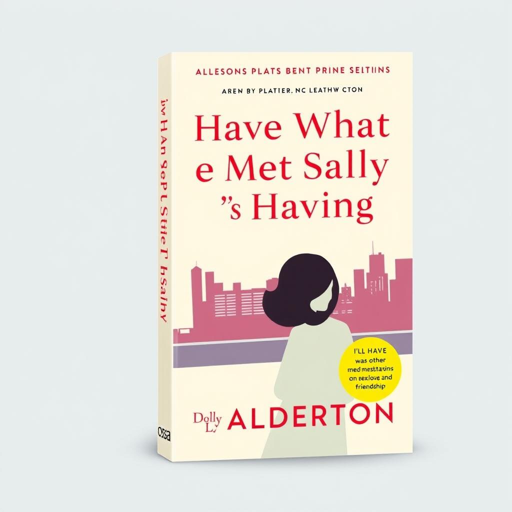 Design a romance rom-com nonfiction book cover with a distinct 90s flair, mirroring the aesthetic of "When Harry Met Sally" movie posters