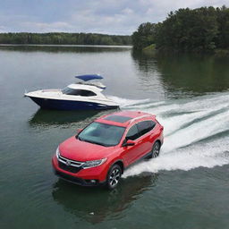 Honda combined with boat 