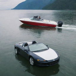 Honda combined with boat 