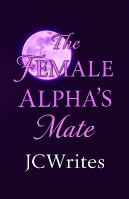 A purple and black book cover with a full moon prominently featured in the background