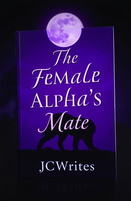 A purple and black book cover with a full moon prominently featured in the background