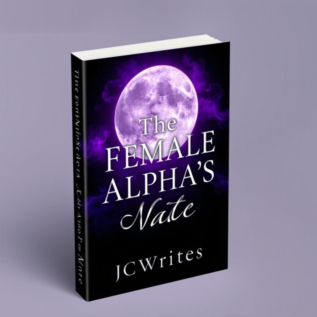 A captivating book cover design featuring a mystical full moon in the background