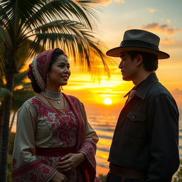 A forbidden love between a traditional Acehnese woman and a Dutch man, set in a lush, tropical Aceh landscape