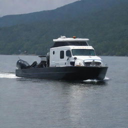 Boat combined with Freightliner