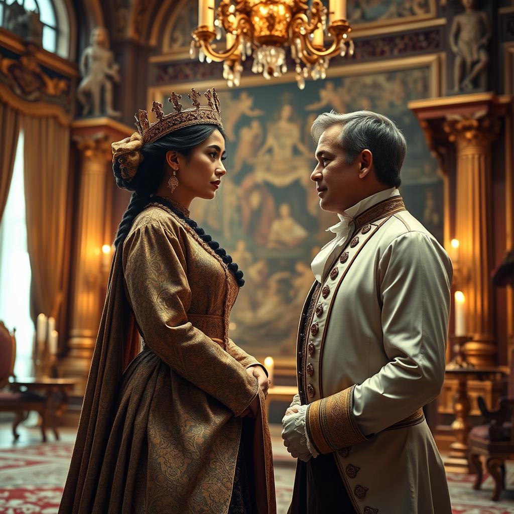 a forbidden love story between an Acehnese princess and a Dutch man set in a royal palace with a fictional backdrop