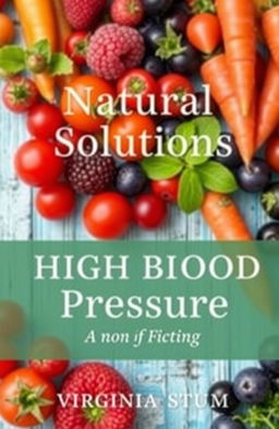 A non-fiction book cover for 'Natural Solutions For High Blood Pressure' by Virginia Sturm