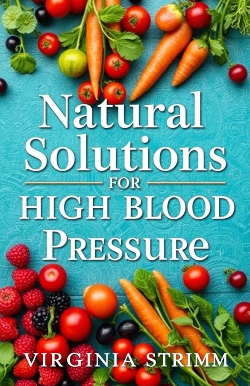 A non-fiction book cover for 'Natural Solutions For High Blood Pressure' by Virginia Sturm