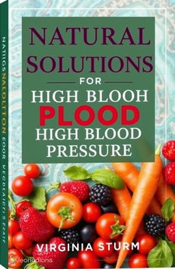 A non-fiction book cover for 'Natural Solutions For High Blood Pressure' by Virginia Sturm