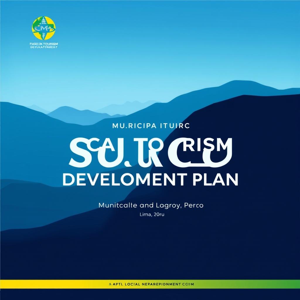 A professional and serious design for the cover page of a Local Tourism Development Plan for the Municipality of Surco, located in Lima, Peru