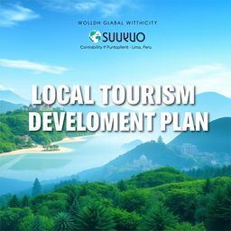 A professional and serious design for the cover page of a Local Tourism Development Plan for the Municipality of Surco, located in Lima, Peru