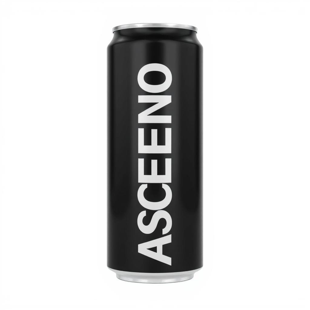 A full view of a soda can with vertical white "ASCEND" lettering on the can