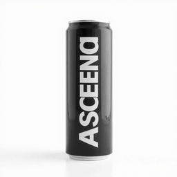 A full view of a soda can with vertical white "ASCEND" lettering on the can