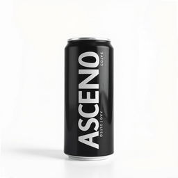 Full view of a soda can featuring vertical white "ASCEND" lettering in a sans-serif font