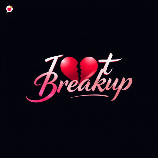 Visually striking movie title design for "Just Breakup" written in Kannada script (ಜസ്റ്റ് ಬ್ರೇಕಪ್) using modern calligraphy that merges elegance with a contemporary edge