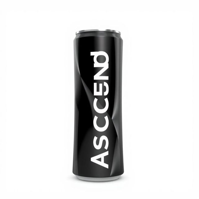 2D illustration of a crushed soda can featuring a vertical white "ASCEND" lettering in a sans-serif font