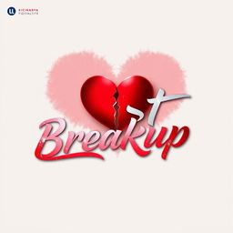 Visually striking movie title design for "Just Breakup" written in Kannada script (ಜಸ್ಟ್ ಬ್ರೇಕಪ್) using modern calligraphy, blending elegance with a contemporary edge