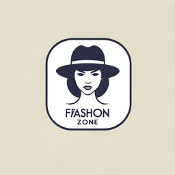 Create a logo for a company named 'Fashion Zone'. It should be stylish, modern, and incorporate symbols of fashion, for example, clothing hangers, high heels or a stylish hat.