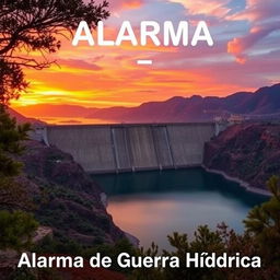 A dramatic and impactful image of the Grand Ethiopian Renaissance Dam (GERD) during sunset