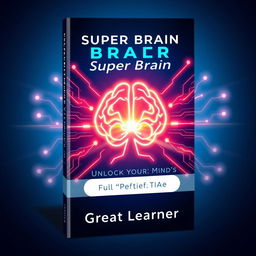 A captivating book cover for 'Super Brain: Unlock Your Mind’s Full Potential' by Great Learner