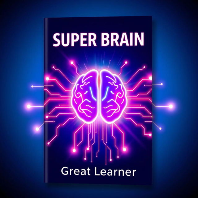 A captivating book cover for 'Super Brain' by Great Learner