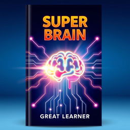 A captivating book cover for 'Super Brain' by Great Learner